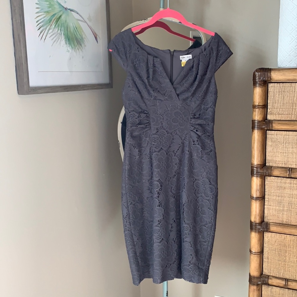Andre Oliver Grey Lace Dress
